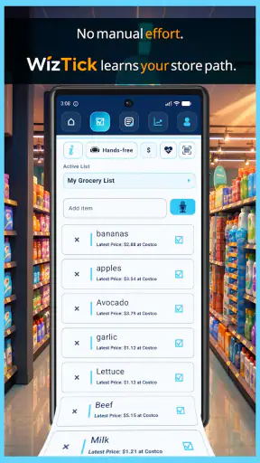 WizTick Grocery List & Budget screenshot 1