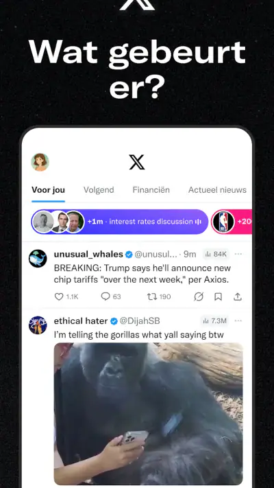 X (Voorheen Twitter) screenshot 1