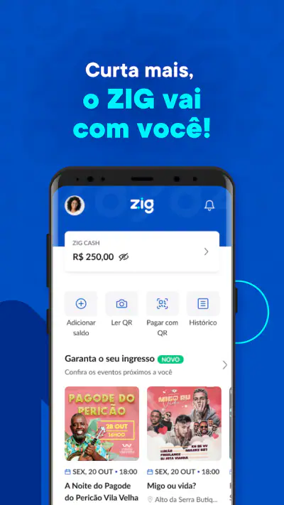 Zig: Ingressos e consumo fácil screenshot 1