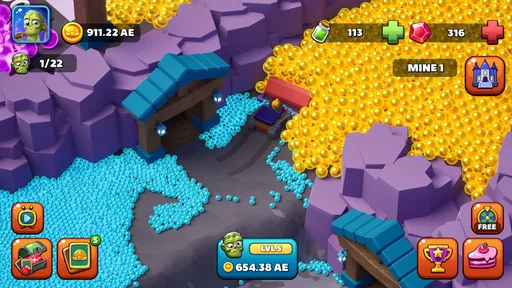 Idle Zombie Miner: Tycoon Oro screenshot 2