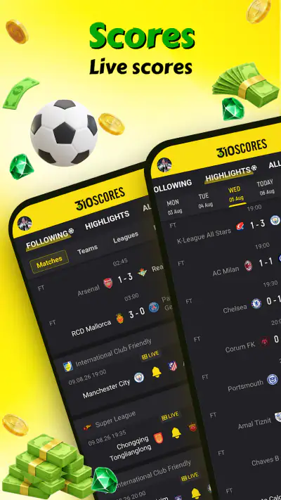 310Scores: Live Scores & News screenshot 1