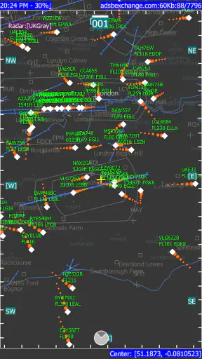 ADSB Flight Tracker screenshot 1