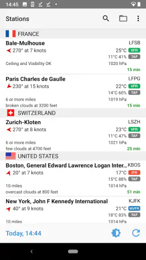 AeroWeather screenshot 1