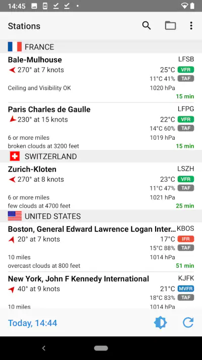 AeroWeather screenshot 1