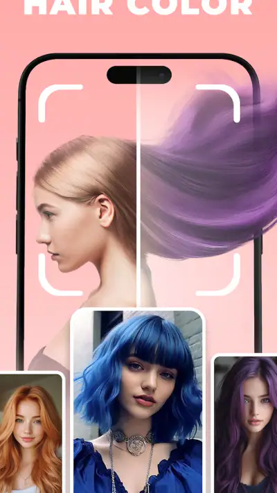 AI Hair Color Style Art Change screenshot 1