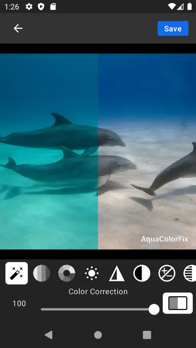 AquaColorFix Color Correction screenshot 1
