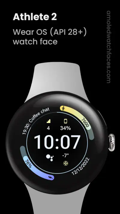 Athlete 2: Watch face screenshot 1
