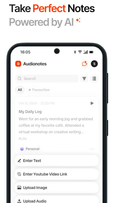 Audionotes: AI Notes & Minutes screenshot 1