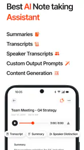 Audionotes: AI Notes & Minutes screenshot