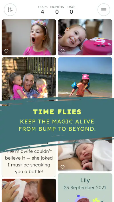 BackThen: Baby & Family Album screenshot 1