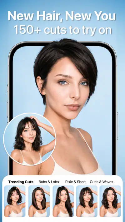 Bangs! AI Haircut & Color screenshot 1