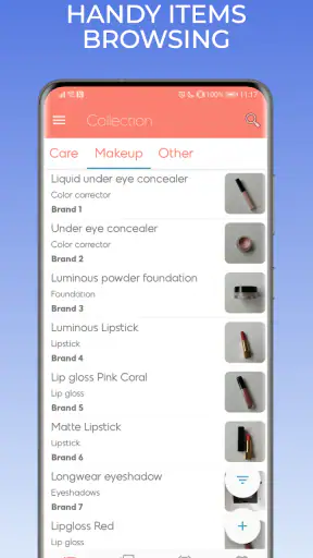 Beautistics: Makeup Organizer screenshot 1