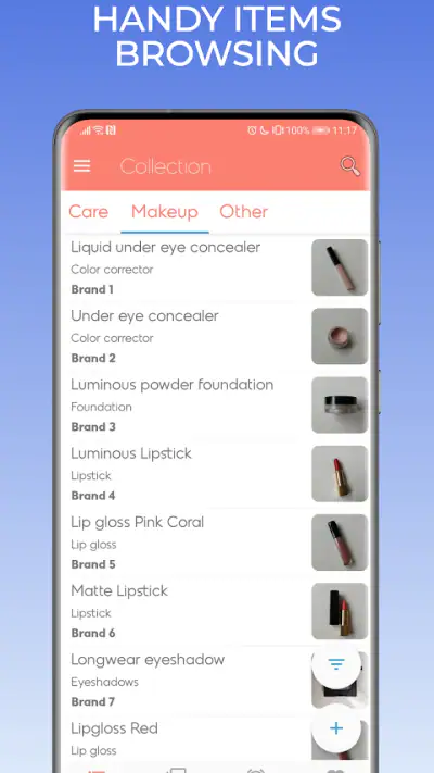 Beautistics: Makeup Organizer screenshot 1