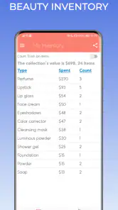 Beautistics: Makeup Organizer screenshot