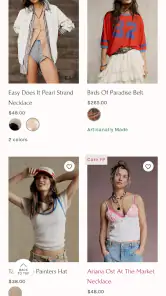 Bohomian Free Peoples Clothes screenshot