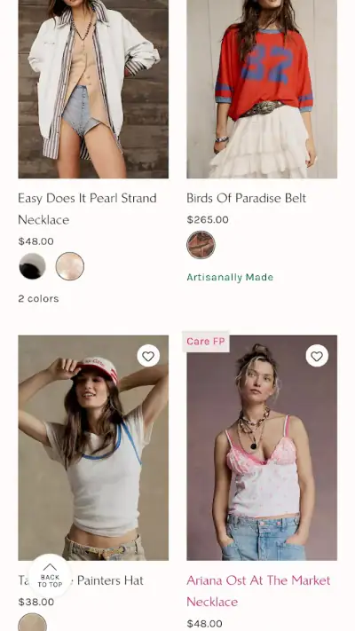 Bohomian Free Peoples Clothes screenshot 1
