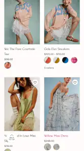 Bohomian Free Peoples Clothes screenshot