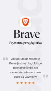 Brave prywatna przeglądarka screenshot 1