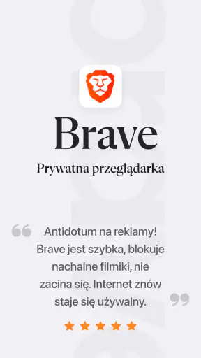Brave prywatna przeglądarka screenshot 1