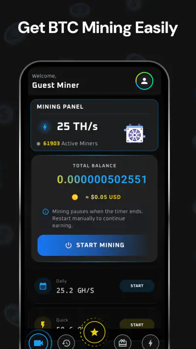 BTC Cloud: Farm Miner screenshot 1