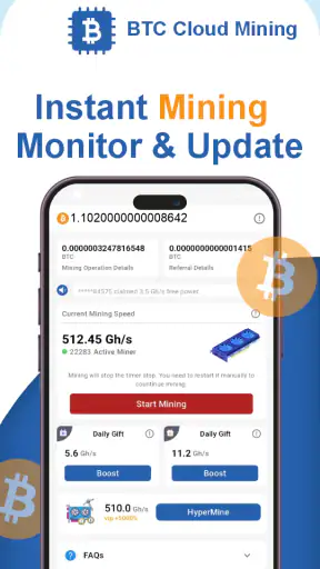 BTC Cloud Mining Pro screenshot 1