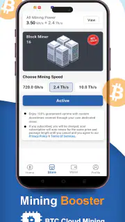 BTC Cloud Mining Pro screenshot 2