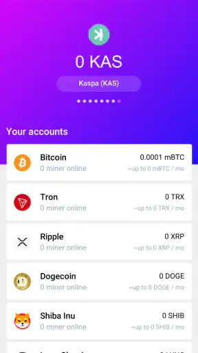 BTC Miner Plus + ALT Coin screenshot 1