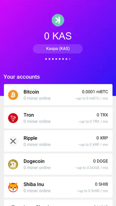 BTC Miner Plus + ALT Coin screenshot 1
