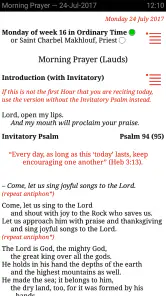 Catholic Calendar: Universalis screenshot