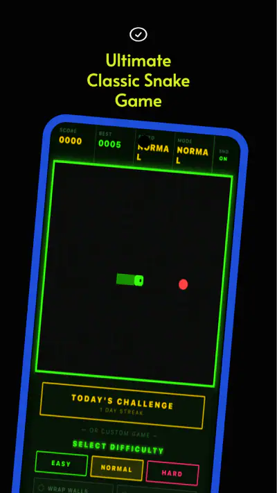 Classic Snake Game screenshot 1