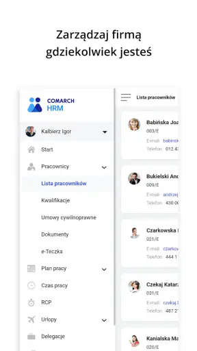 Comarch HRM screenshot 1