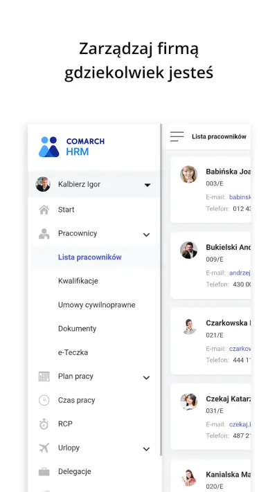 Comarch HRM screenshot 1