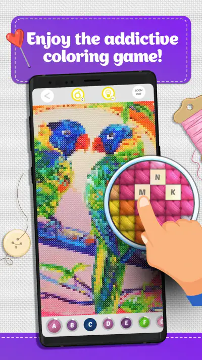 Cross Stitch Coloring Art screenshot 1