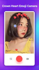 Crown Heart Emoji Camera screenshot