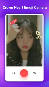 Crown Heart Emoji Camera screenshot