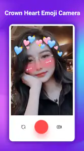 Crown Heart Emoji Camera screenshot