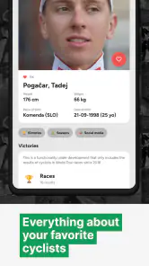 Cyclingoo: Cycling results screenshot