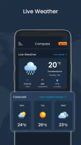 Cyfrowy kompas i pogoda screenshot