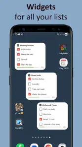 Daily actions tracker screenshot