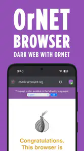 Dark Web Browser : OrNET screenshot