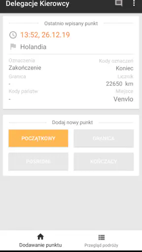 Delegacje kierowcy - granice,  screenshot 1