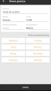 Delegacje kierowcy - granice,  screenshot 2