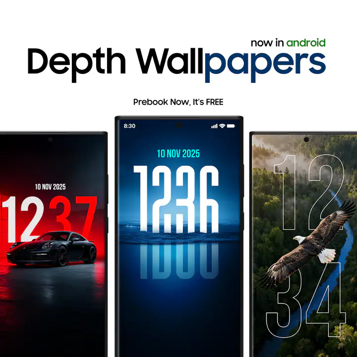 Depth Wallpapers & Live Clock screenshot 1