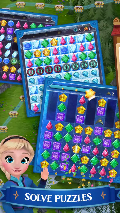 Disney Frozen Free Fall Games screenshot 1
