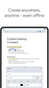 Dokumenty Google screenshot