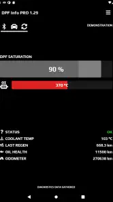 DPF Info screenshot
