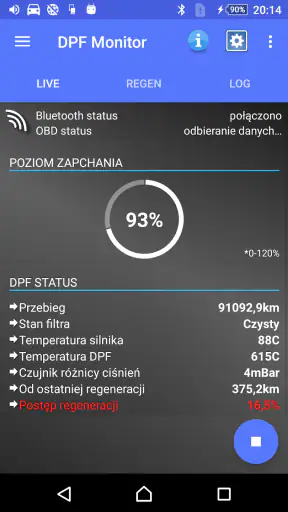DPF Monitor - Fiat, Alfa Romeo screenshot 1