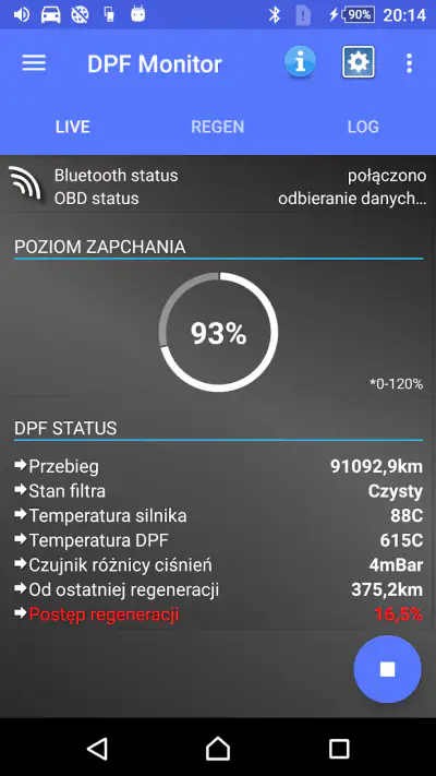 DPF Monitor - Fiat, Alfa Romeo screenshot 1
