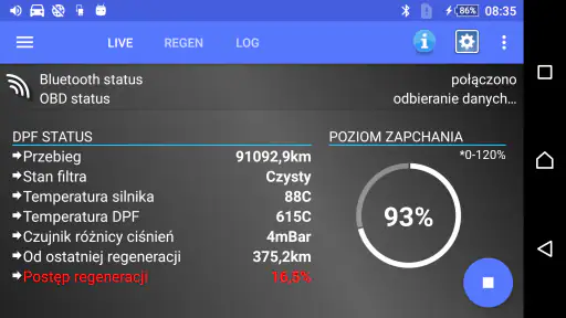 DPF Monitor - Fiat, Alfa Romeo screenshot