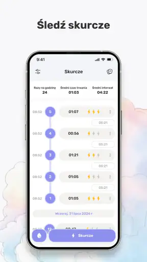 Dziecko: Czasomierz skurczy screenshot 1